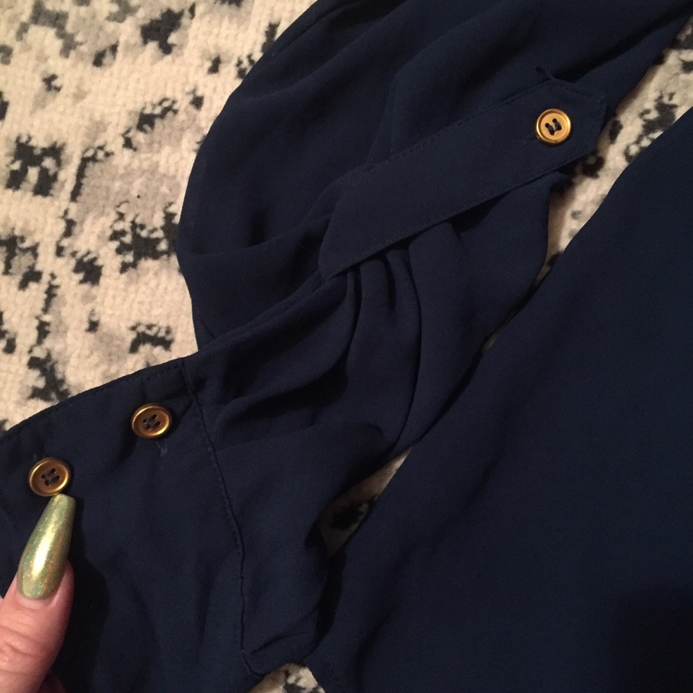 Sheer button down blouse - Picture 3 of 3